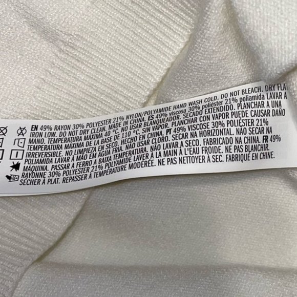 FOREVER 21 Girl's Cream Sweater-Knit Polo Shirt - Picture 2 of 4